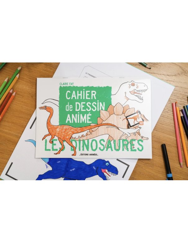 Cahier de dessin animé - Les Dinosaures 3/5 ans