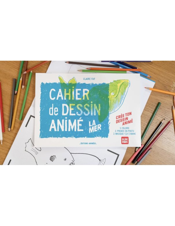 Cahier de dessin animé - La Mer 3/9 ans