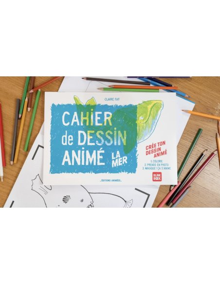 Cahier de dessin animé - La Mer 3/9 ans