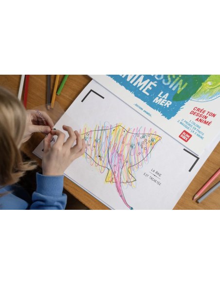 Cahier de dessin animé - La Mer 3/9 ans