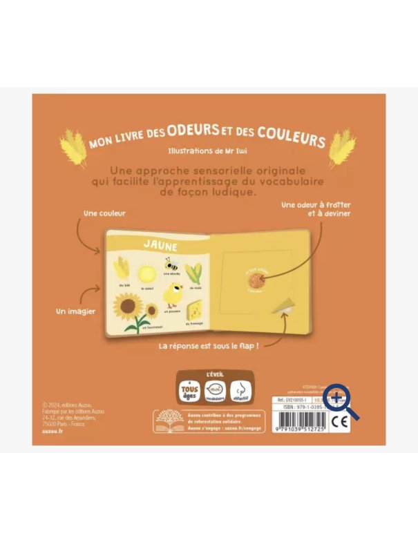 Mon livre des odeurs et des couleurs...