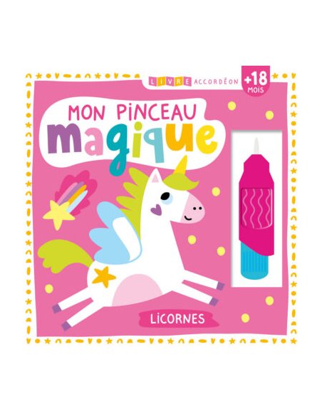 Livre accordéon – Mon pinceau magique – Licornes