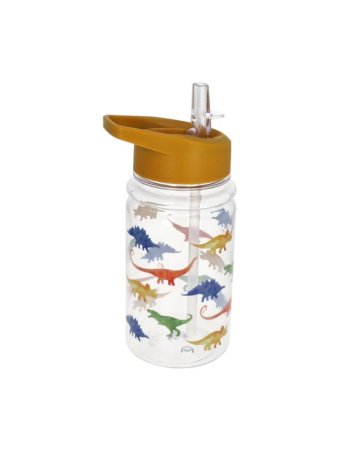 Gourde motif dinosaures moutarde