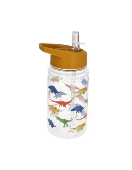 Gourde motif dinosaures moutarde