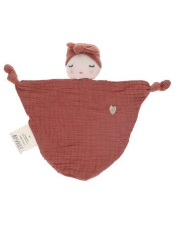 Doudou plat lutin terracotta