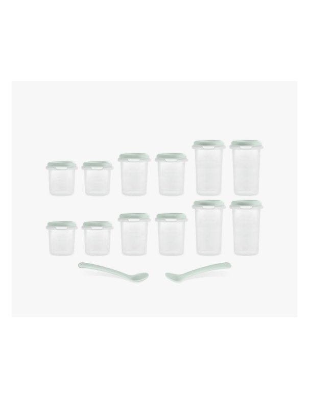 Lot de 12 pots hermétique - Mint