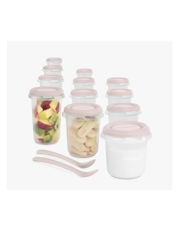 Lot de 12 pots hermétique - Rose