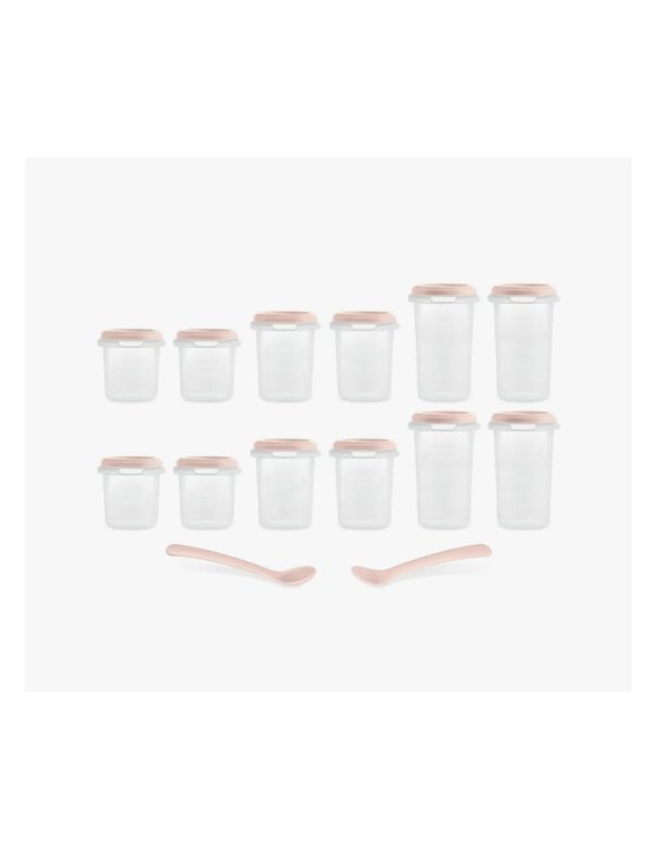 Lot de 12 pots hermétique - Rose