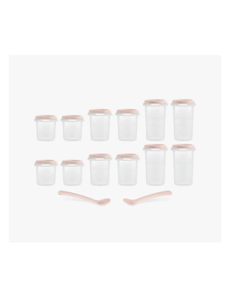 Lot de 12 pots hermétique - Rose