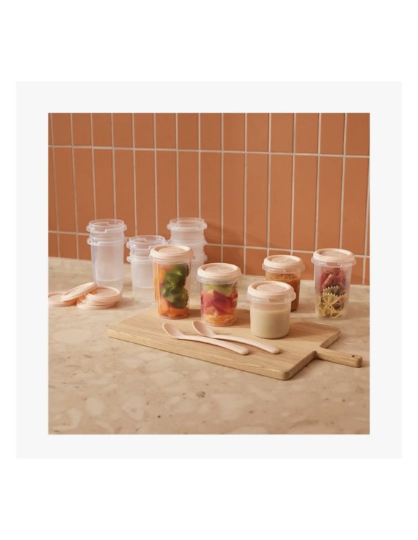 Lot de 12 pots hermétique - Rose