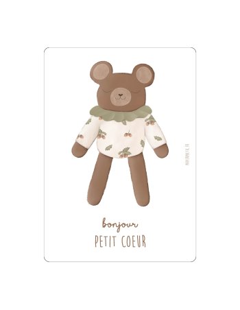 Carte “Doudou ours”