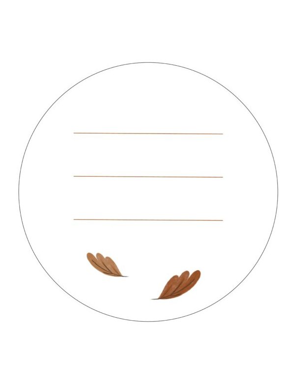 Carte ronde “Félicitations” Automne