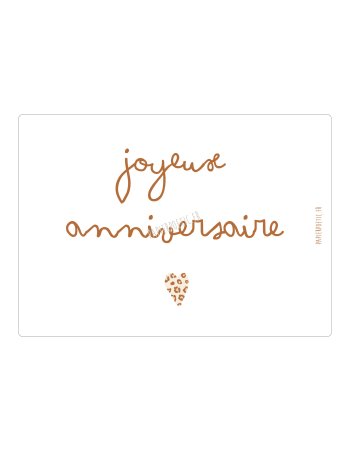 Carte “Joyeux Anniversaire...
