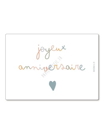 Carte “Joyeux anniversaire”...