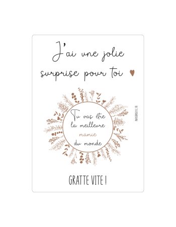 Carte à gratter “mamie”