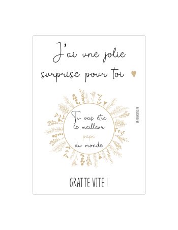 Carte à gratter “papi”