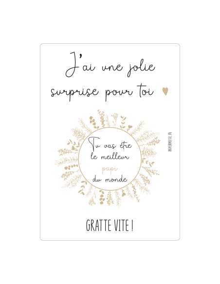 Carte à gratter “papi”