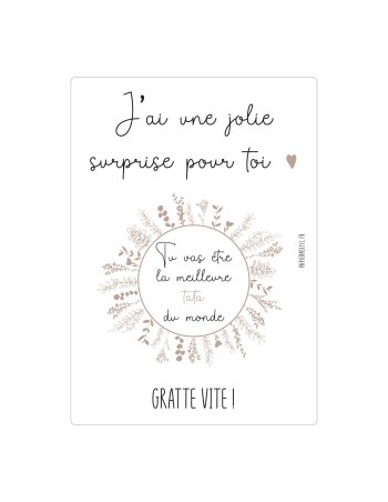 Carte à gratter “tata"