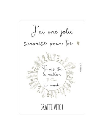 Carte à gratter “tonton"