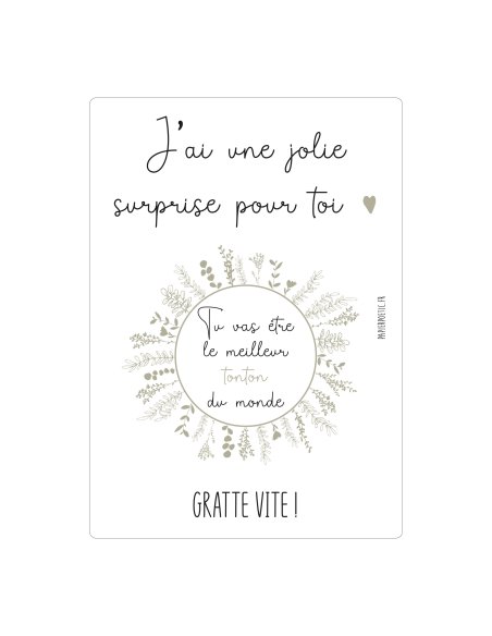 Carte à gratter “tonton"