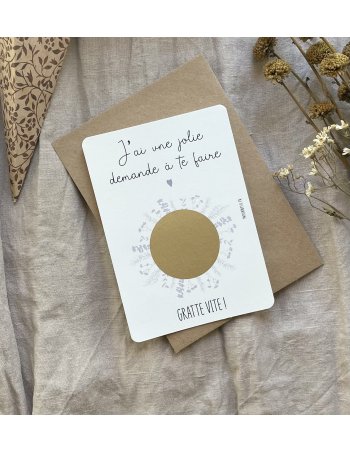 Carte à gratter “marraine” 2