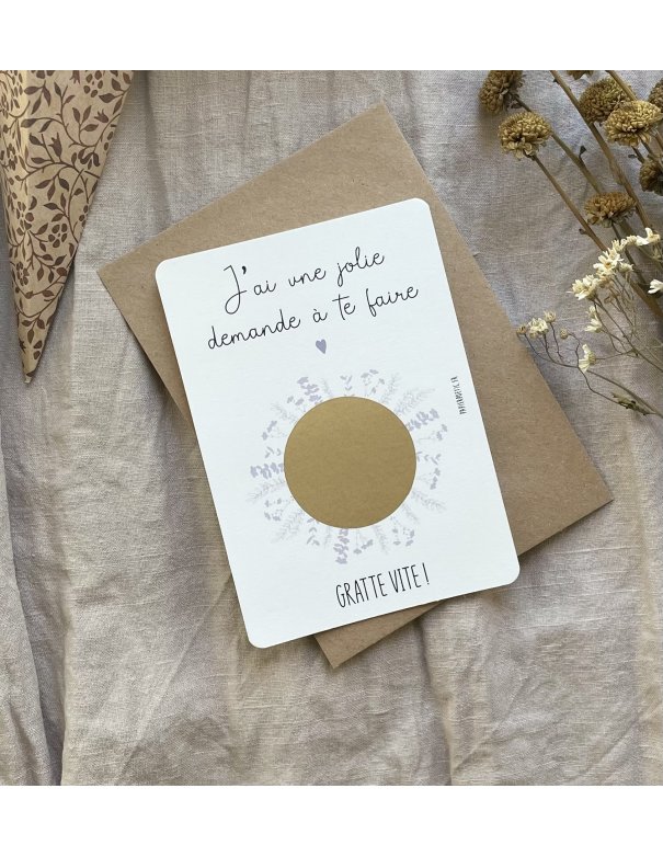 Carte à gratter “marraine”