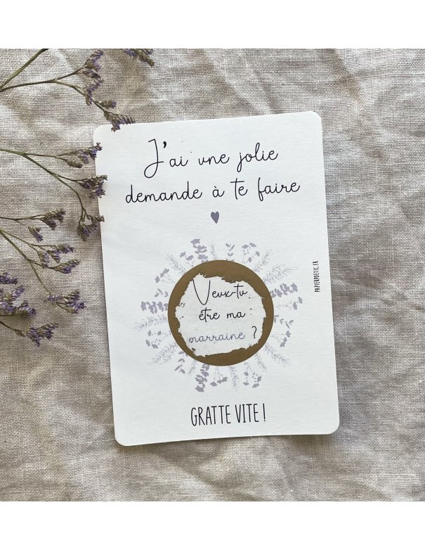 Carte à gratter “marraine”