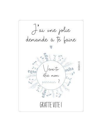 Carte à gratter “parrain”