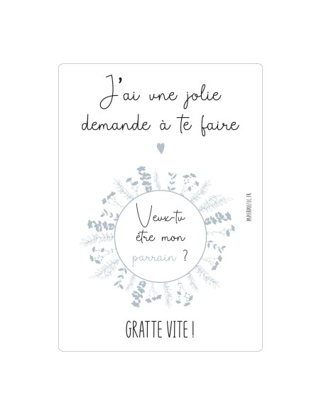 Carte à gratter “parrain”