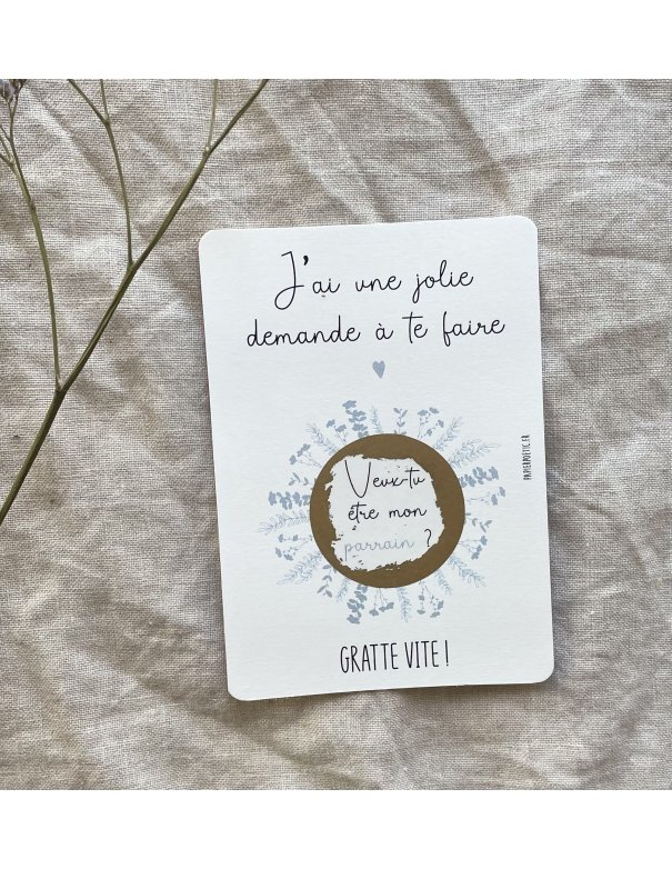 Carte à gratter “parrain”