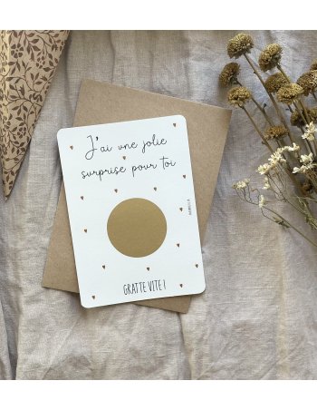 papier poetic Carte à gratter “échographie” cœur Personnalisable 2