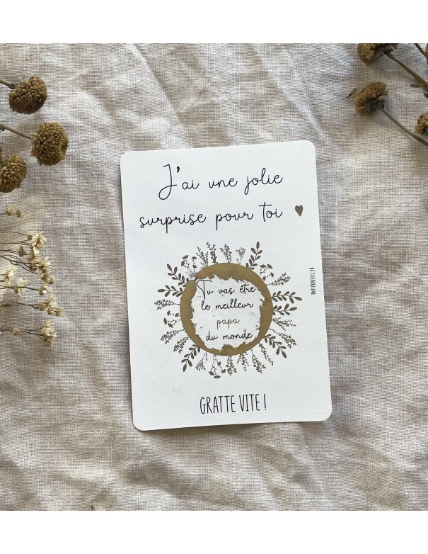 Carte à gratter “papa”