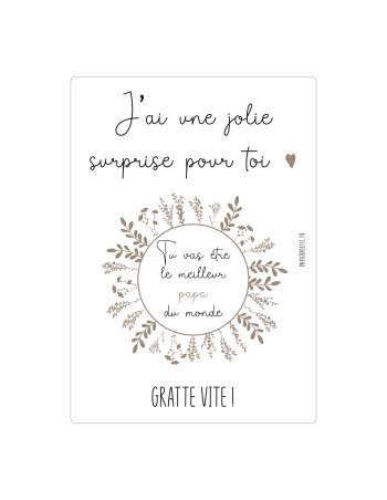 Carte à gratter “papa”