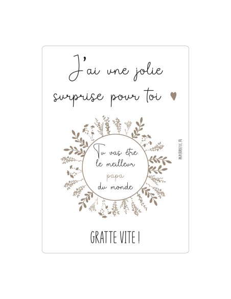 Carte à gratter “papa”