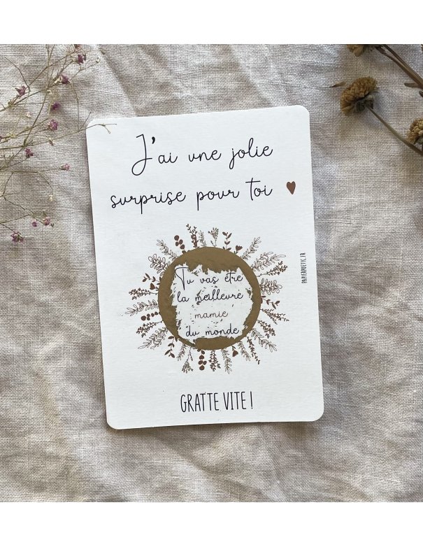 Carte à gratter “mamie”