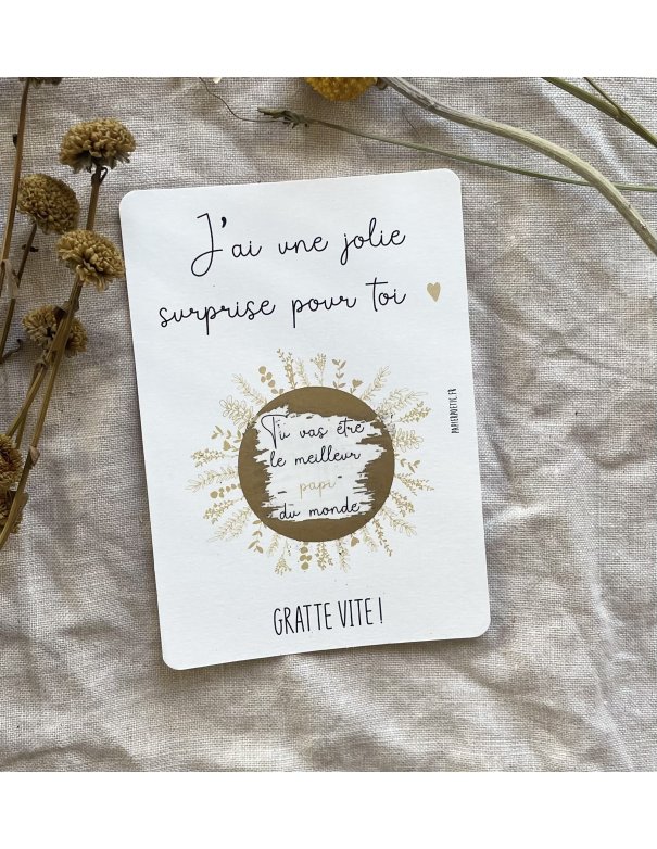 Carte à gratter “papi”
