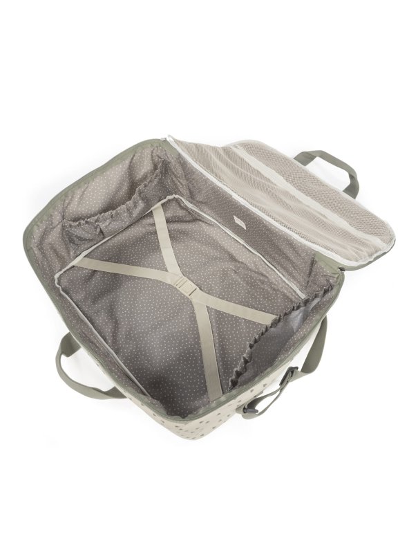 Valise de maternité coeurs POPPY - sauge