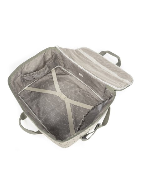Valise de maternité coeurs POPPY - sauge