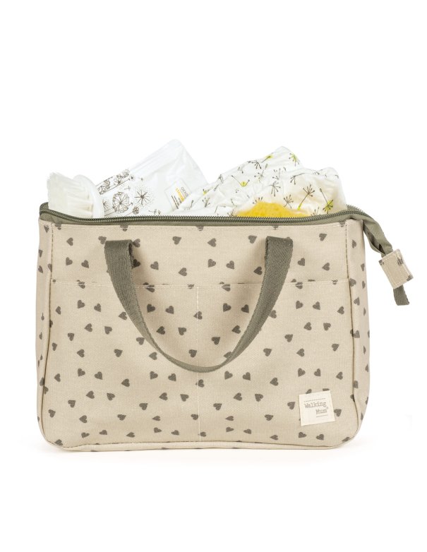 Trousse de toilette coeur POPPY - sauge Trousse de toilette coeur POPPY - sauge