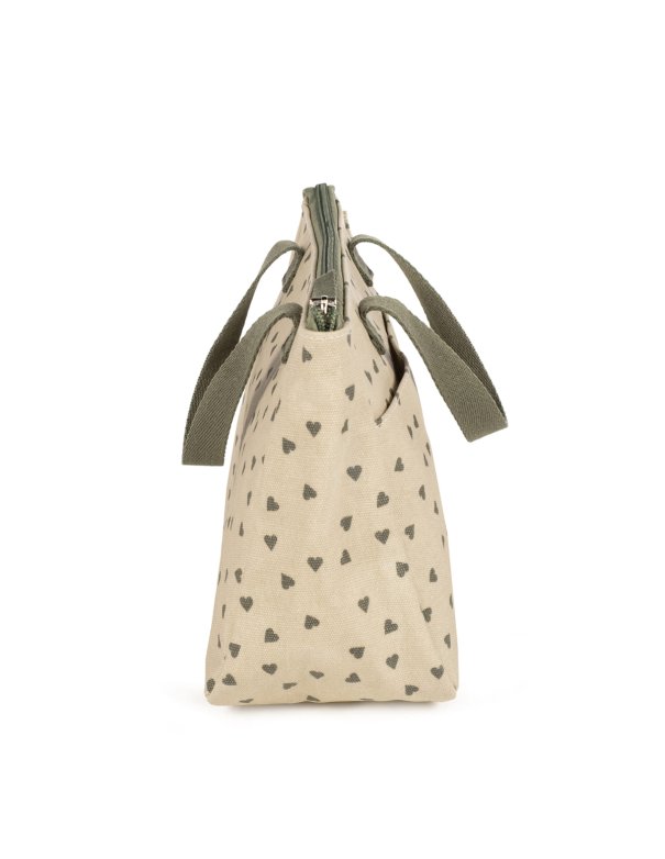 Trousse de toilette coeur POPPY - sauge Trousse de toilette coeur POPPY - sauge