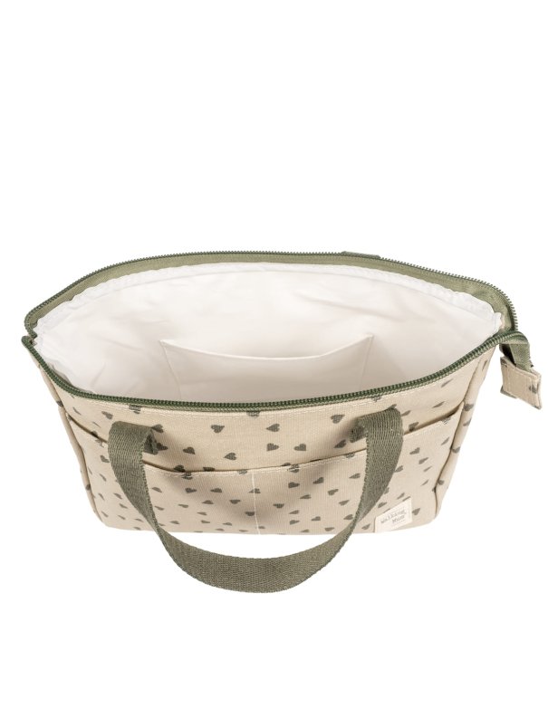 Trousse de toilette coeur POPPY - sauge