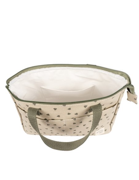 Trousse de toilette coeur POPPY - sauge