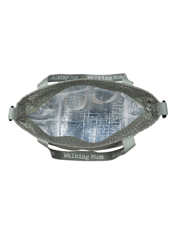 Sac isotherme à pois POPPY - sauge Sac isotherme à pois POPPY - sauge