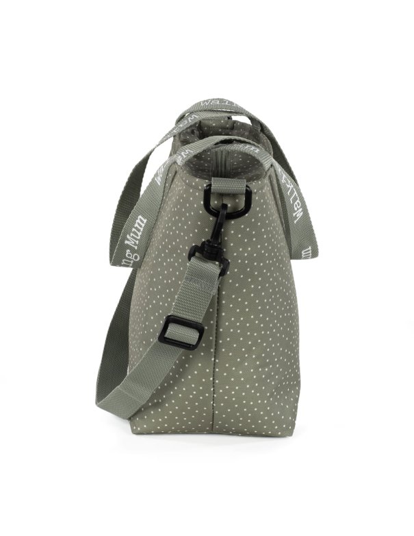 Sac isotherme à pois POPPY - sauge Sac isotherme à pois POPPY - sauge