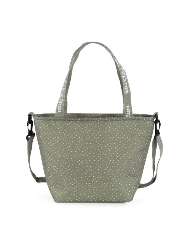 Sac isotherme à pois POPPY - sauge walking mum