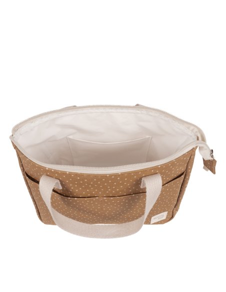 Trousse de toilette à pois POPPY - cannelle