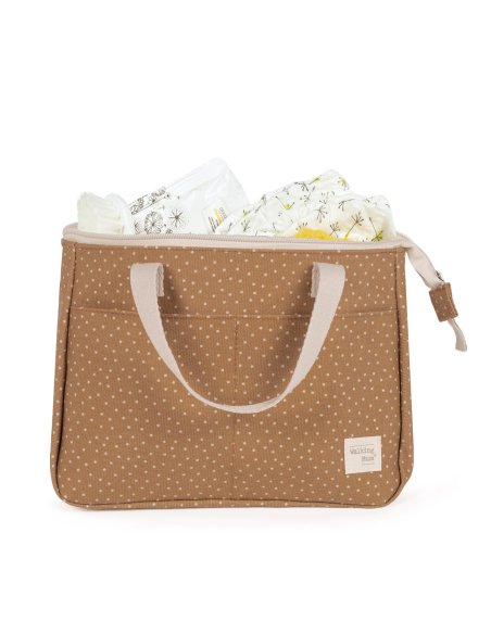 Trousse de toilette à pois POPPY - cannelle