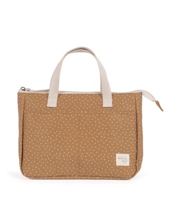 Trousse de toilette à pois POPPY - cannelle