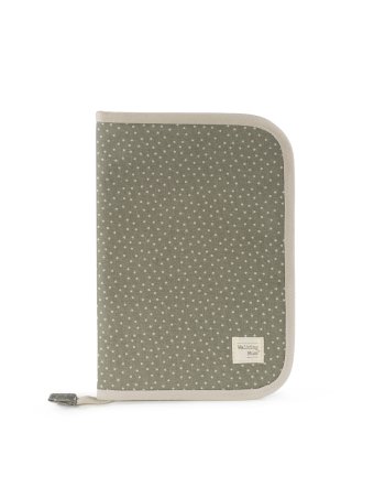 Protège carnet de santé pois POPPY - sauge walking mum