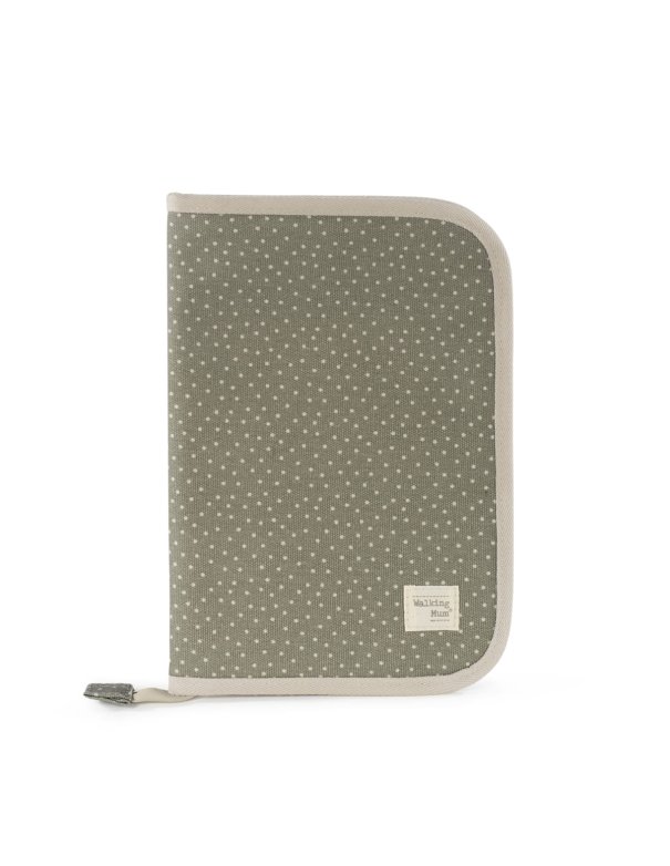 Protège carnet de santé pois POPPY - sauge